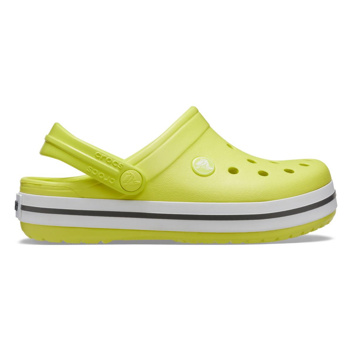 Saboți Crocs Crocband Kid's New Clog Galben - Citrus/Grey - poza 1