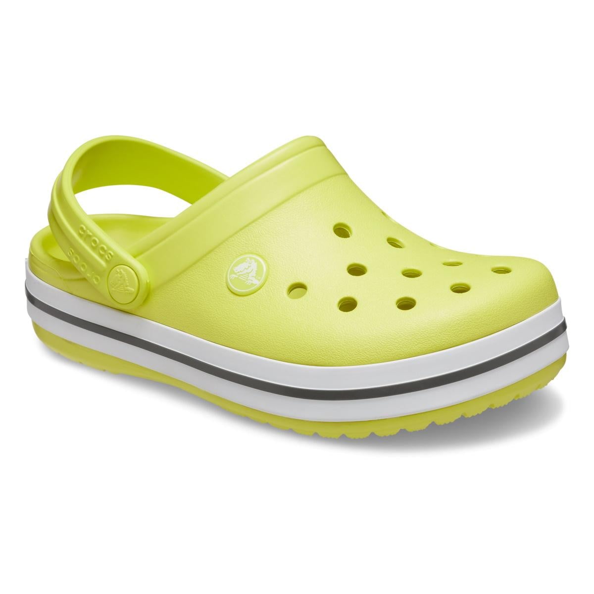 Saboți Crocs Crocband Kid's New Clog Galben - Citrus/Grey - poza 2