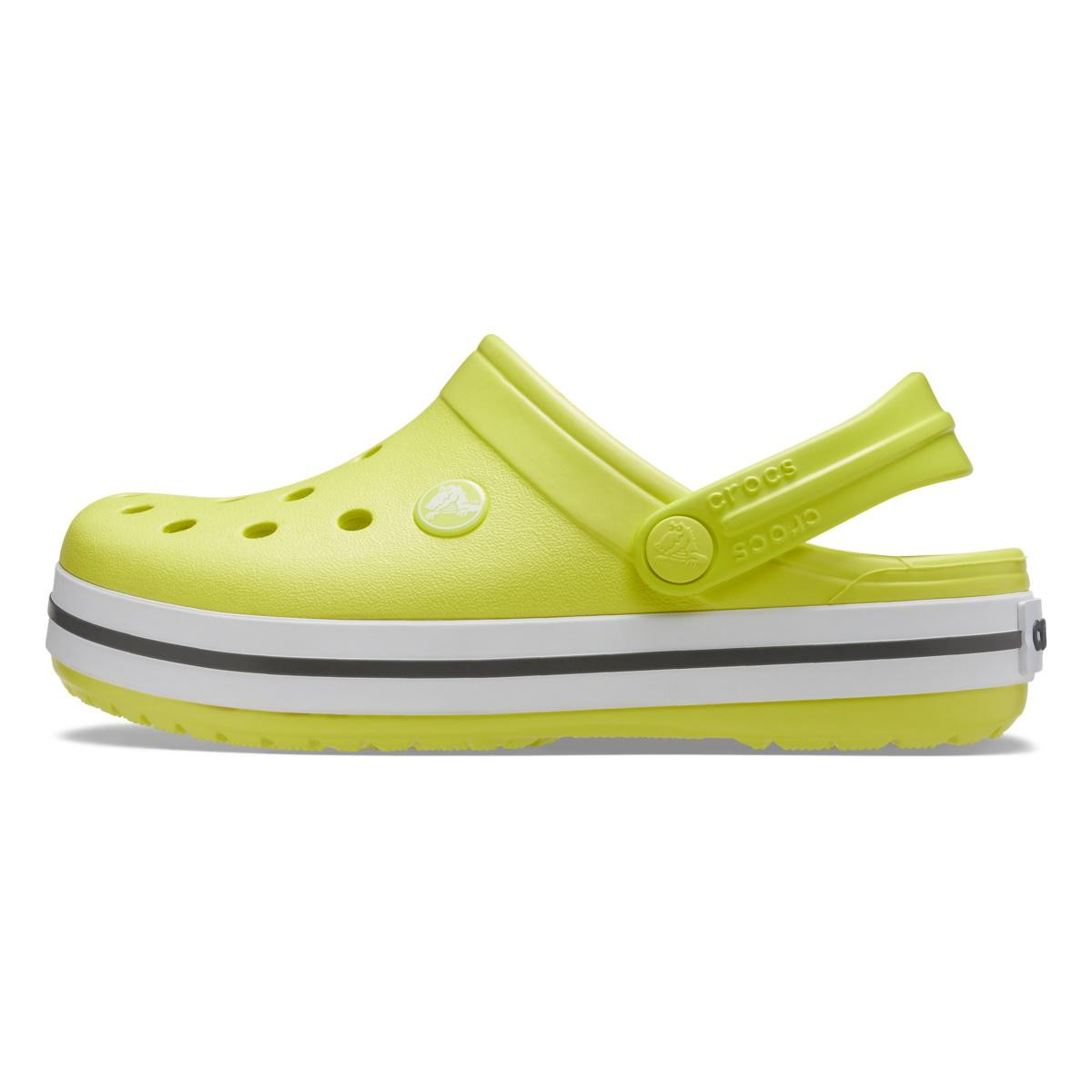 Saboți Crocs Crocband Kid's New Clog Galben - Citrus/Grey - poza 3