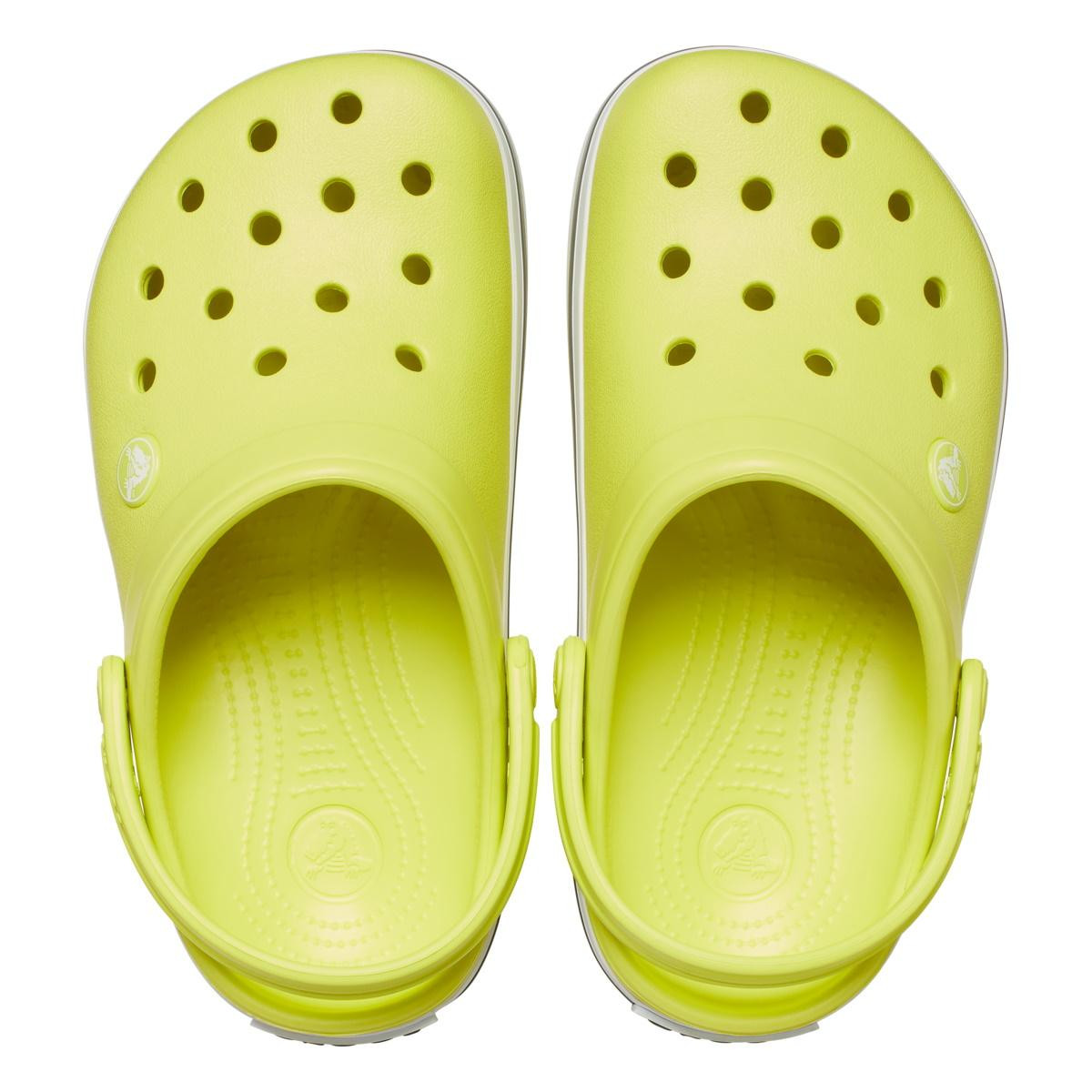 Saboți Crocs Crocband Kid's New Clog Galben - Citrus/Grey - poza 5