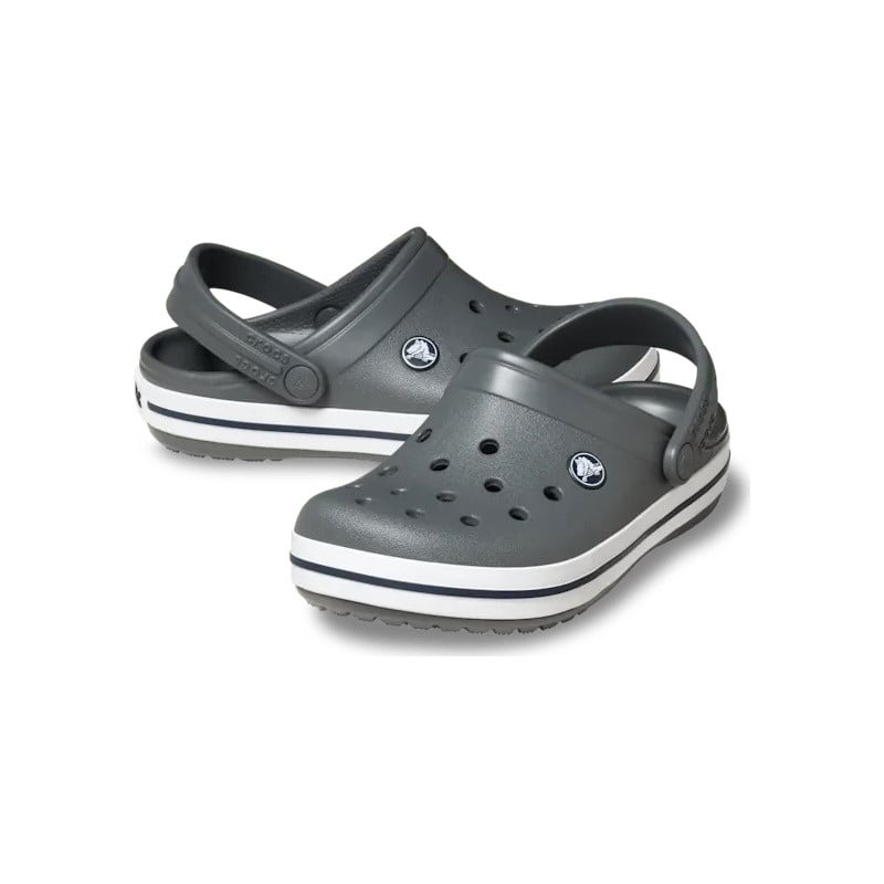 Saboți Crocs Crocband Kid's New Clog Gri - Slate Grey/Navy - poza 4