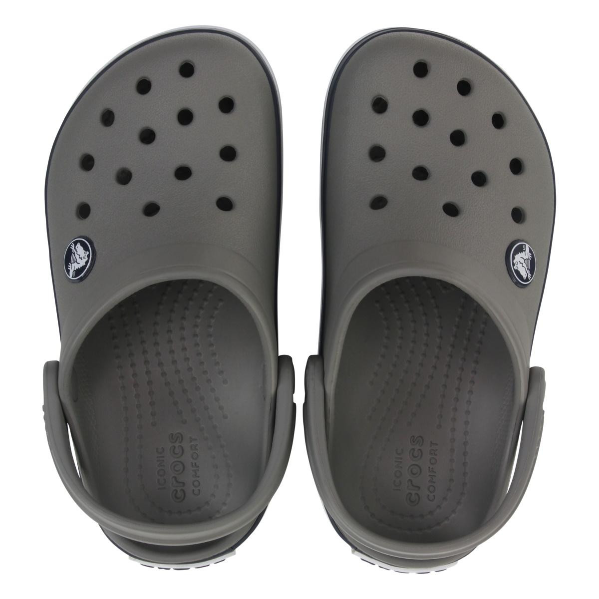 Saboți Crocs Crocband Kid's New Clog Gri - Smoke/Navy - poza 5