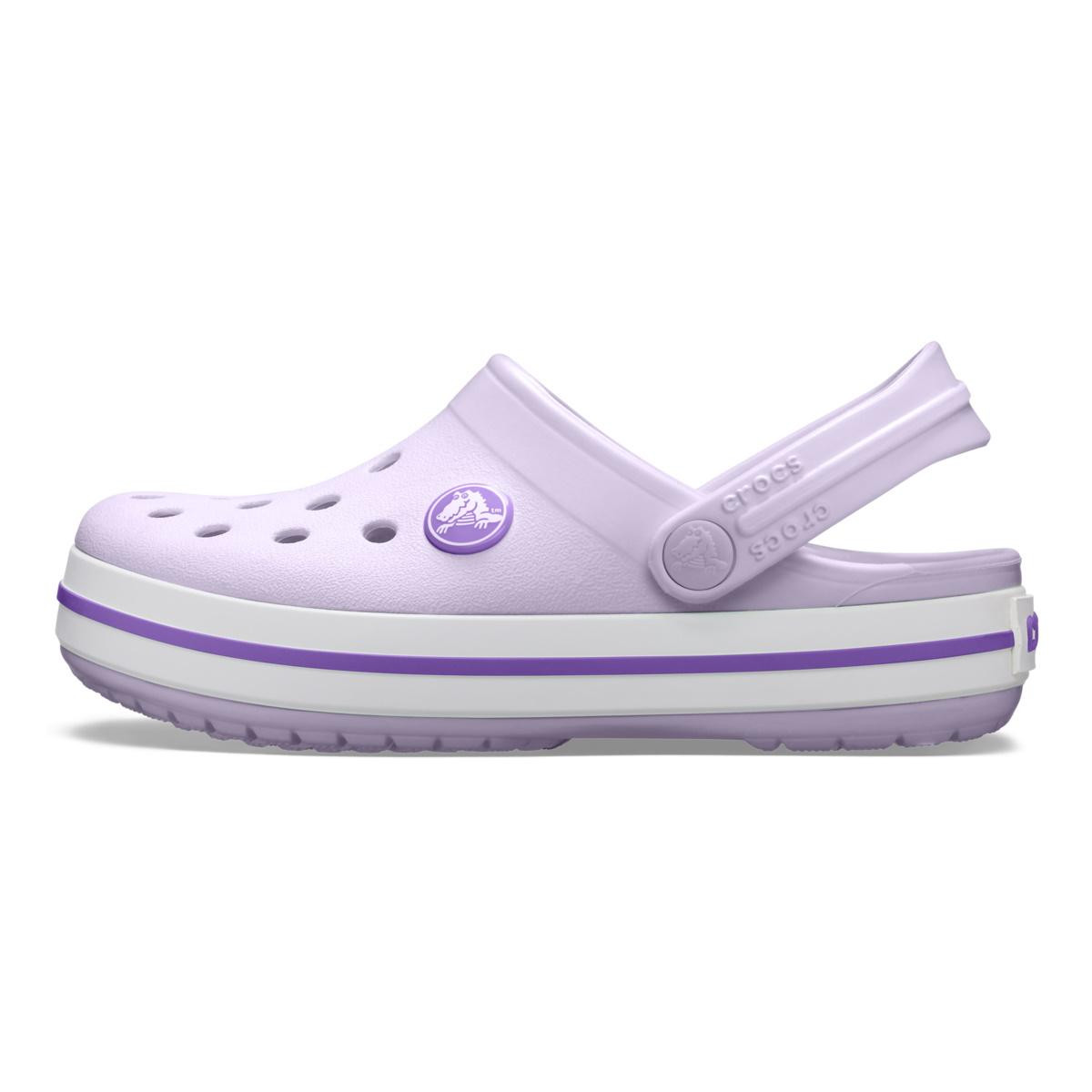 Saboți Crocs Crocband Kid's New Clog Mov - Lavender/Neon Purple - poza 3
