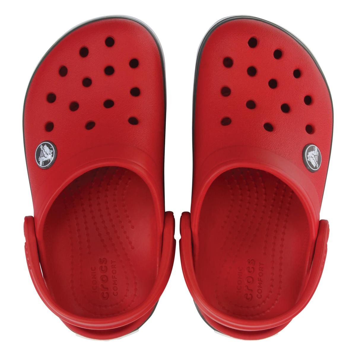 Saboți Crocs Crocband Kid's New Clog Roșu - Pepper/Graphite - poza 5