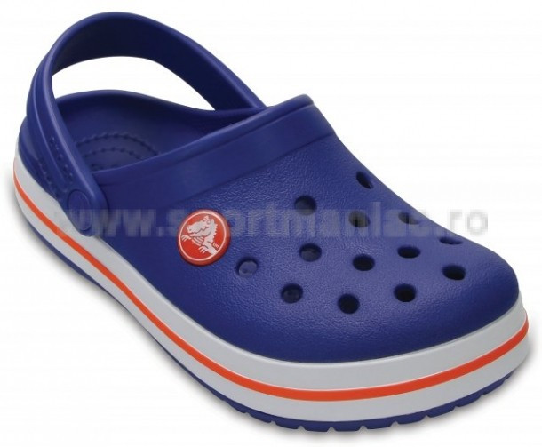 Saboti Crocs Crocband Kids Albastru - Cerulean Blue/Red - poza 2