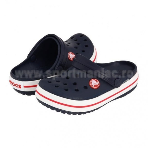 Saboti Crocs Crocband Kids Bleumarin - Navy/Red - poza 2