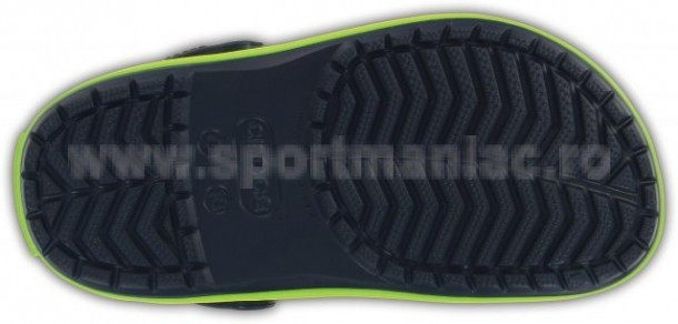 Saboti Crocs Crocband Kids Bleumarin - Navy/Volt Green - poza 3