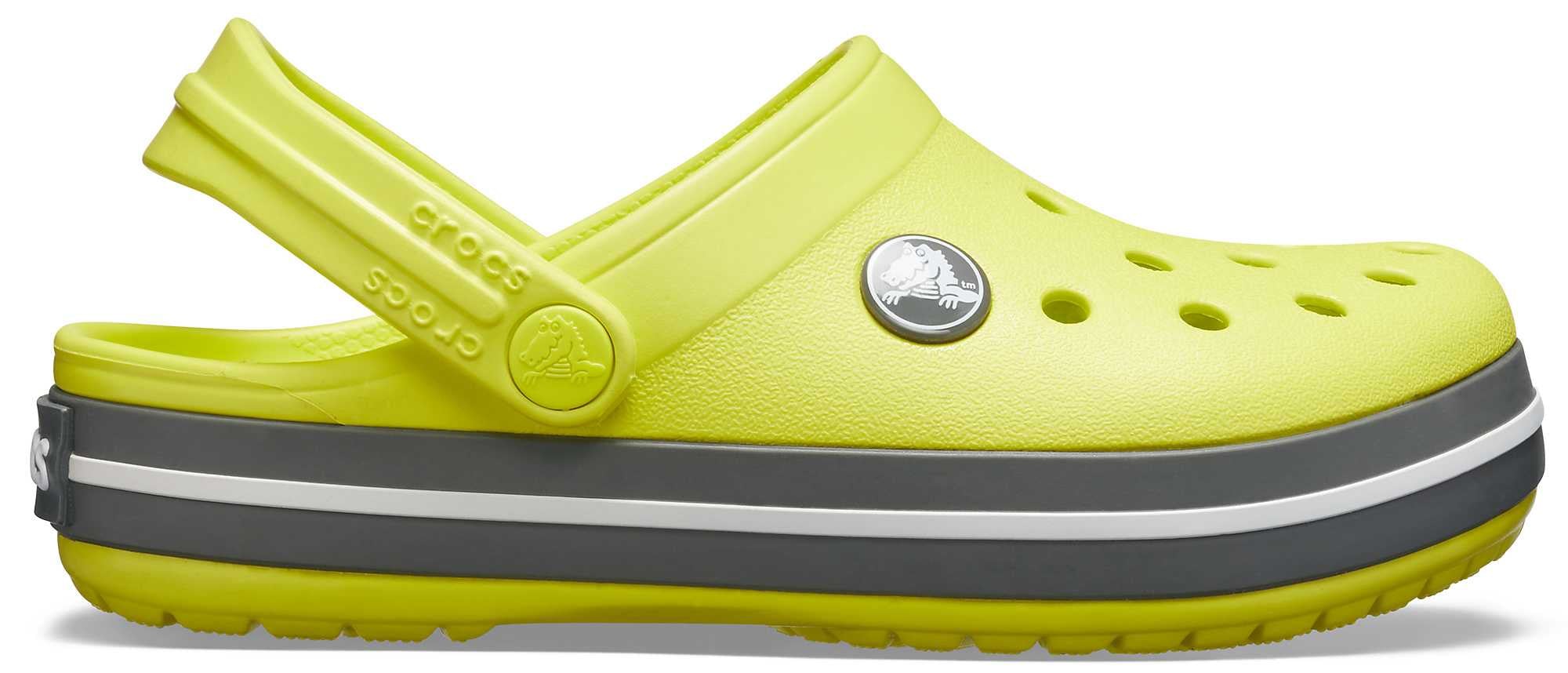 Saboti Crocs Crocband Kids Galben - Citrus/Slate Grey - poza 1