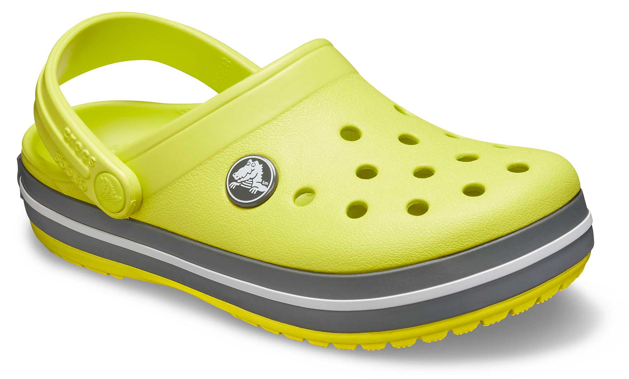 Saboti Crocs Crocband Kids Galben - Citrus/Slate Grey - poza 2