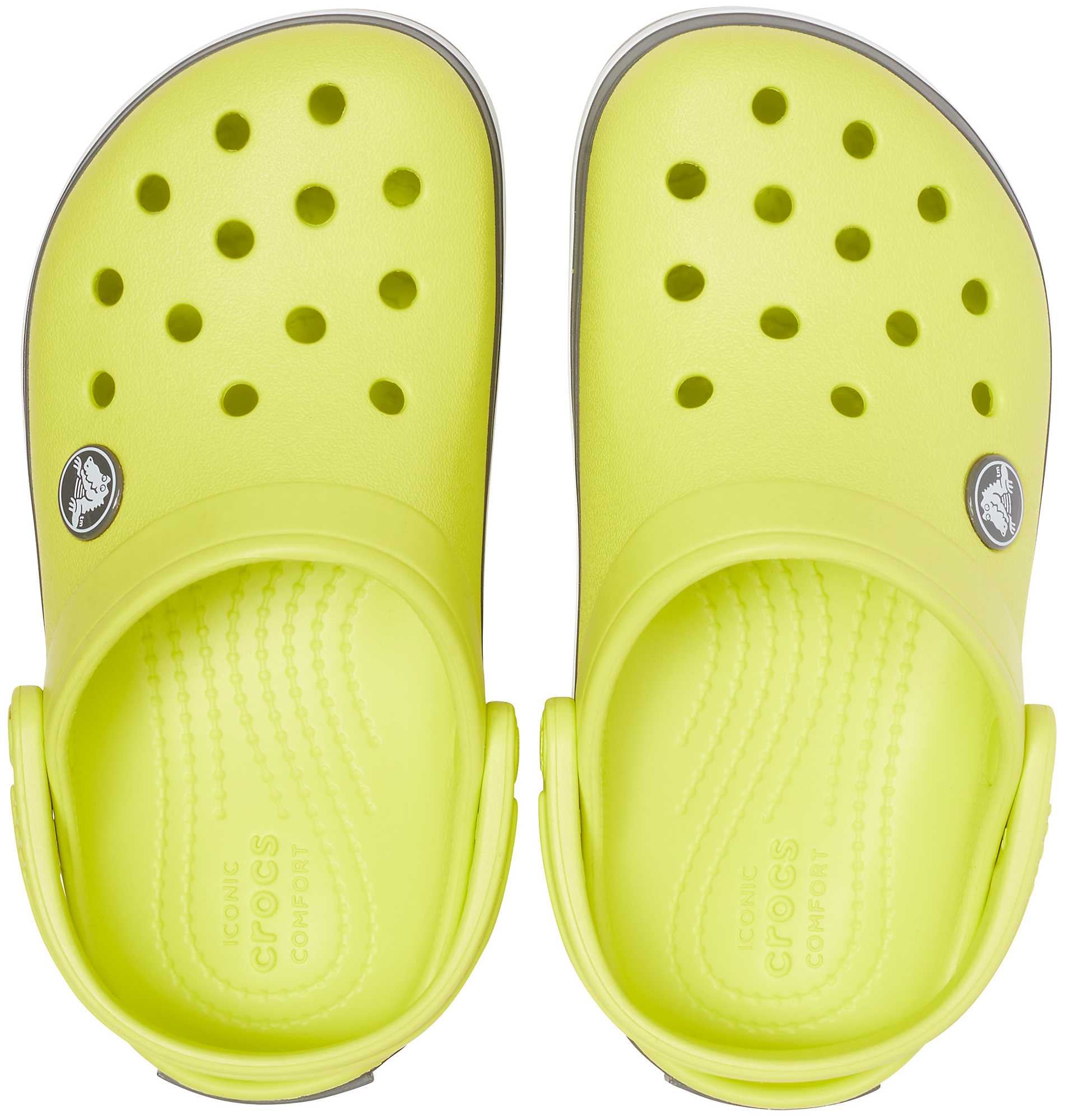 Saboti Crocs Crocband Kids Galben - Citrus/Slate Grey - poza 4