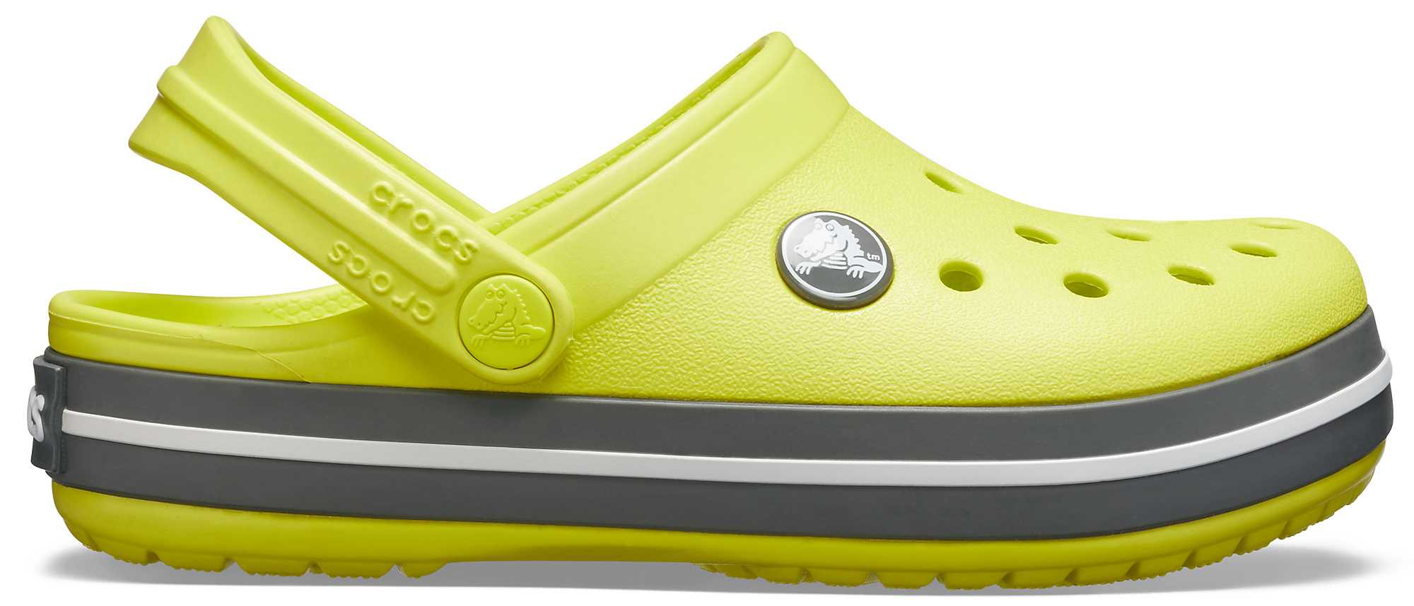 Saboti Crocs Crocband Kids Galben - Citrus/Slate Grey - poza 1