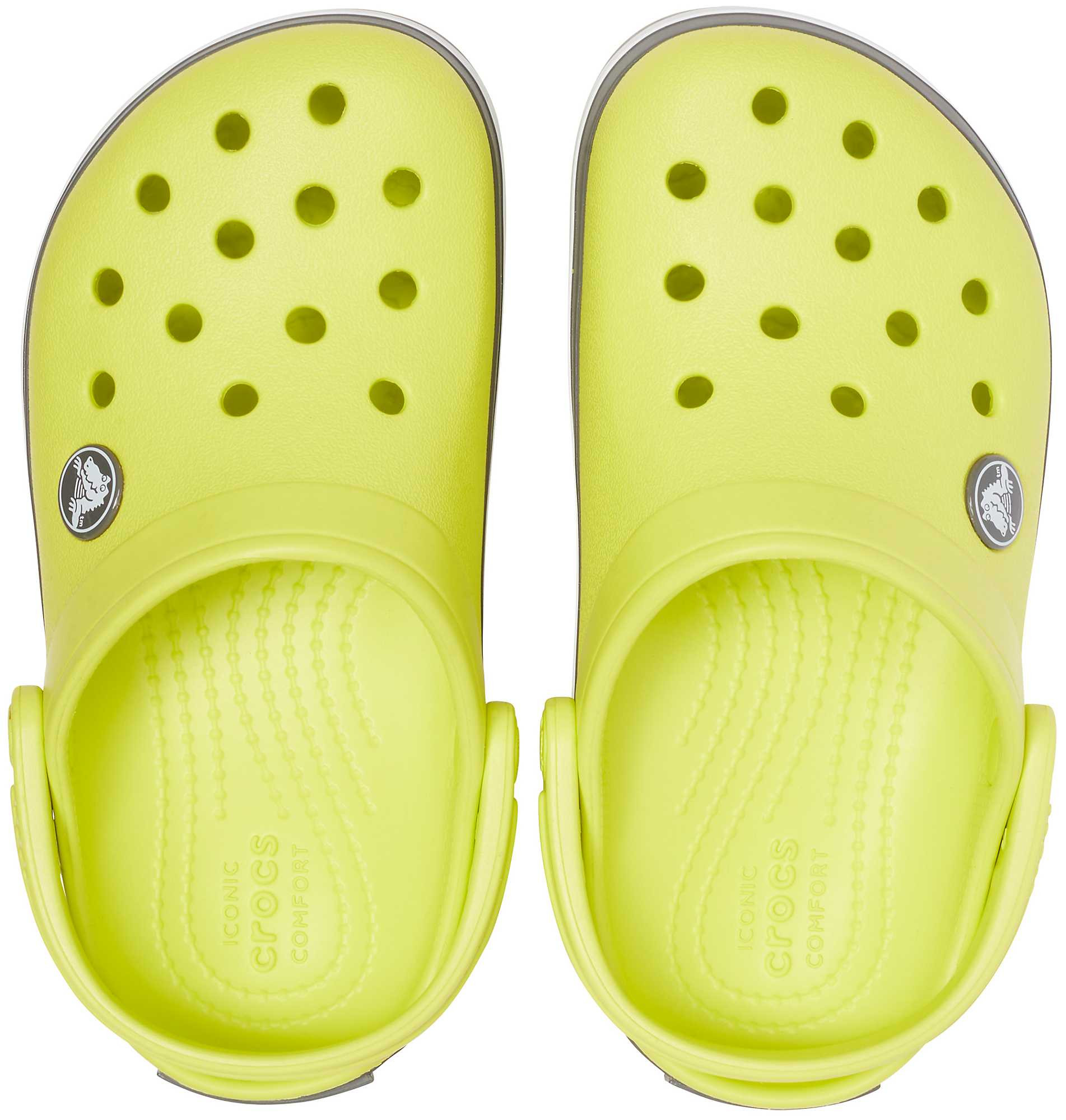 Saboti Crocs Crocband Kids Galben - Citrus/Slate Grey - poza 4