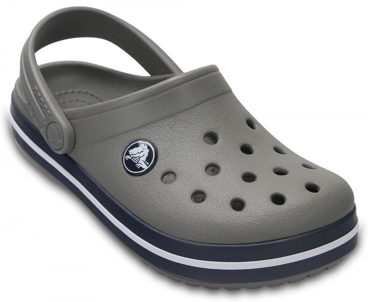 Saboti Crocs Crocband Kids Gri - Smoke/Navy - poza 2