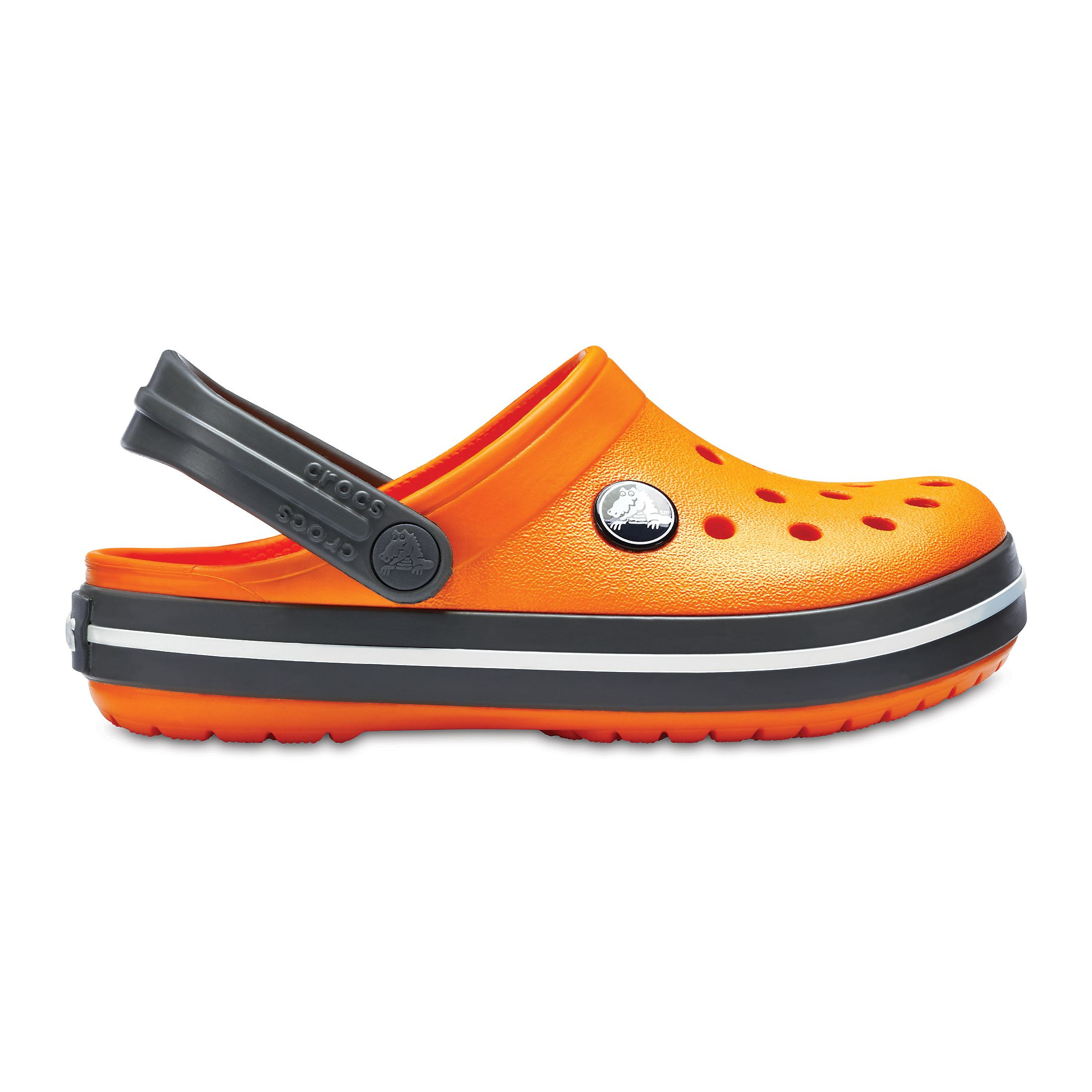 Saboti Crocs Crocband Kids Portocaliu - Blazing Orange/Slate Grey - poza 1