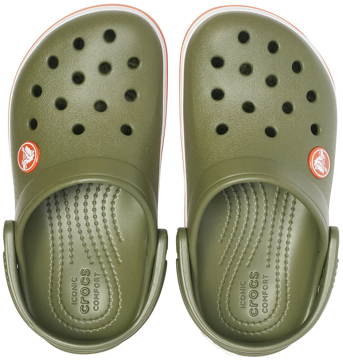 Saboti Crocs Crocband Kids Verde - Army Green/Burnt Sienna - poza 3