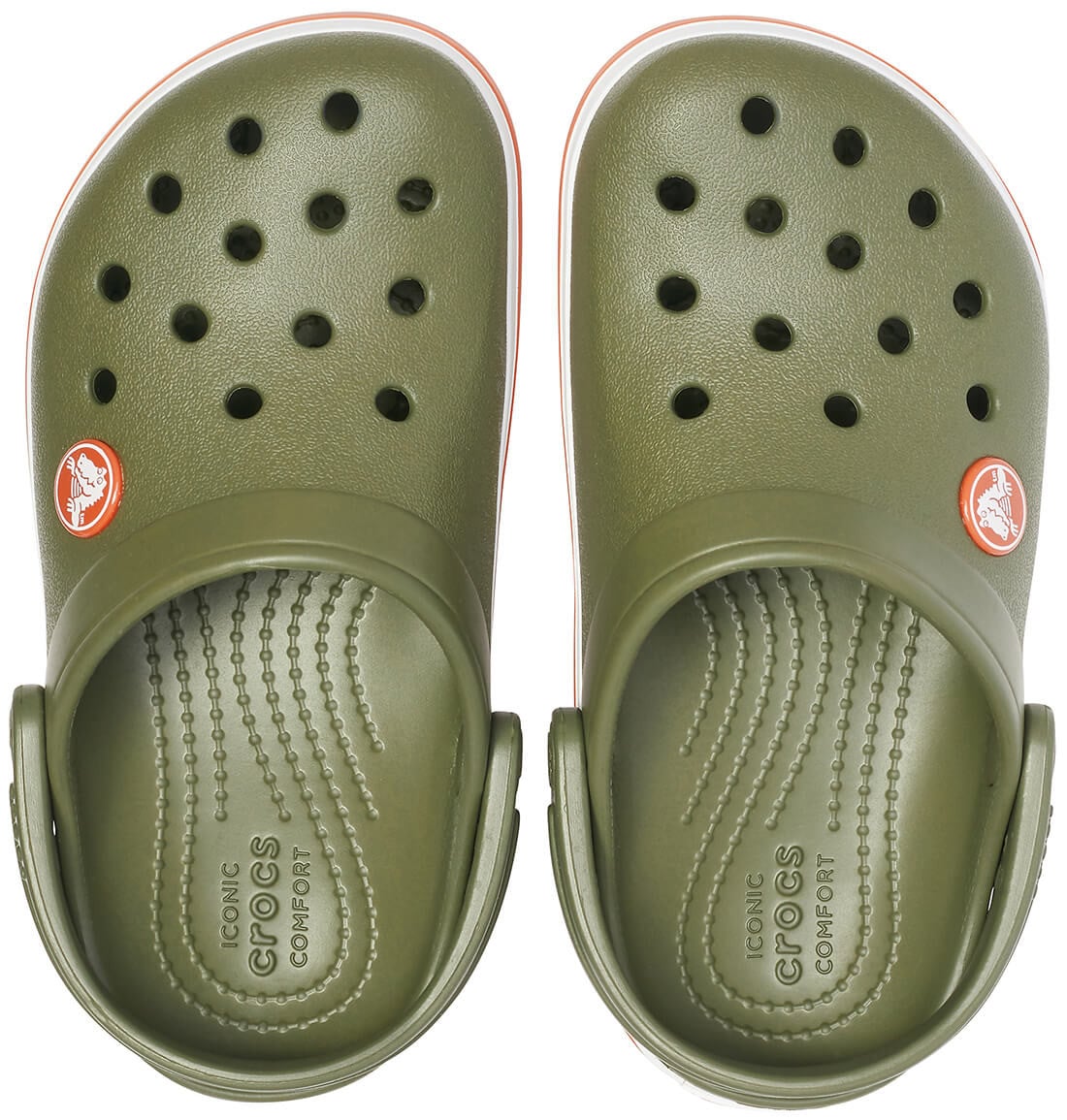 Saboti Crocs Crocband Kids Verde - Army Green/Burnt Sienna - poza 3