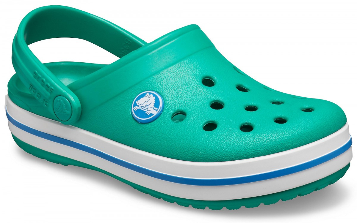 Saboti Crocs Crocband Kids Verde - Deep Green/Prep Blue - poza 2