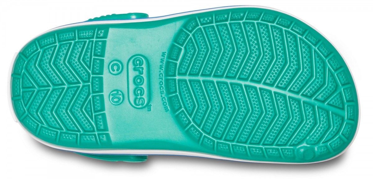 Saboti Crocs Crocband Kids Verde - Deep Green/Prep Blue - poza 4