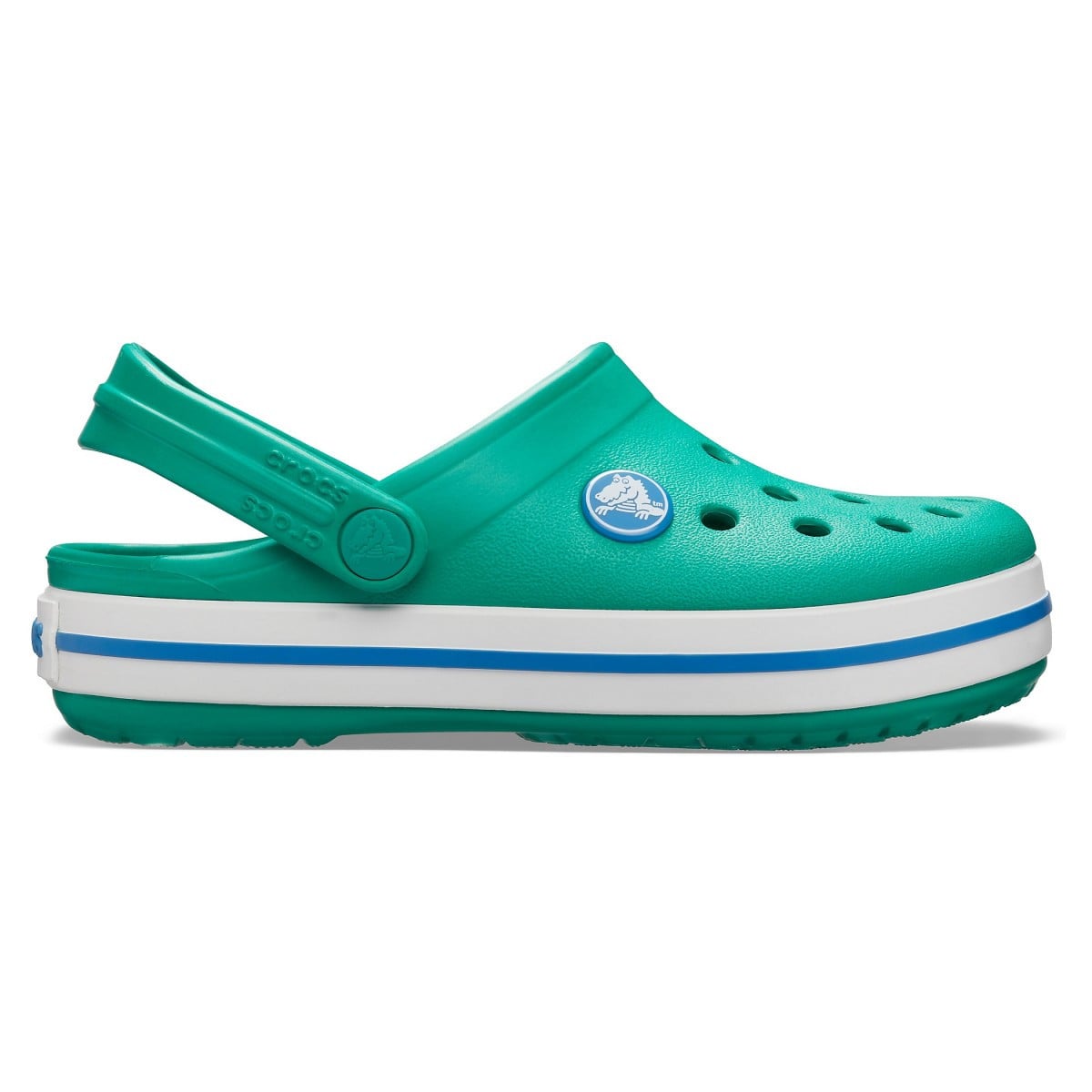 Saboti Crocs Crocband Kids Verde - Deep Green/Prep Blue - poza 1