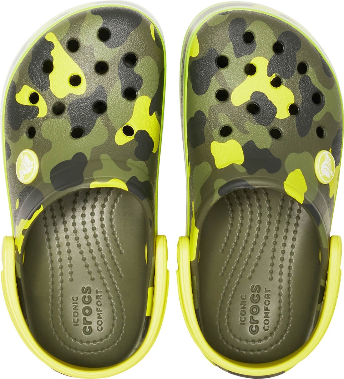 Saboti Crocs Crocband Multi-Graphic Clog Galben - Citrus - poza 3