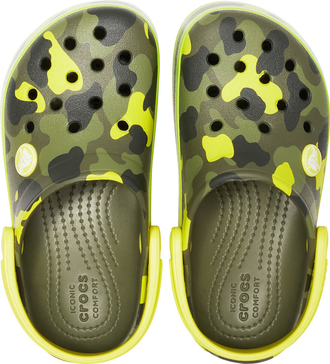 Saboti Crocs Crocband Multi-Graphic Clog Galben - Citrus - poza 3