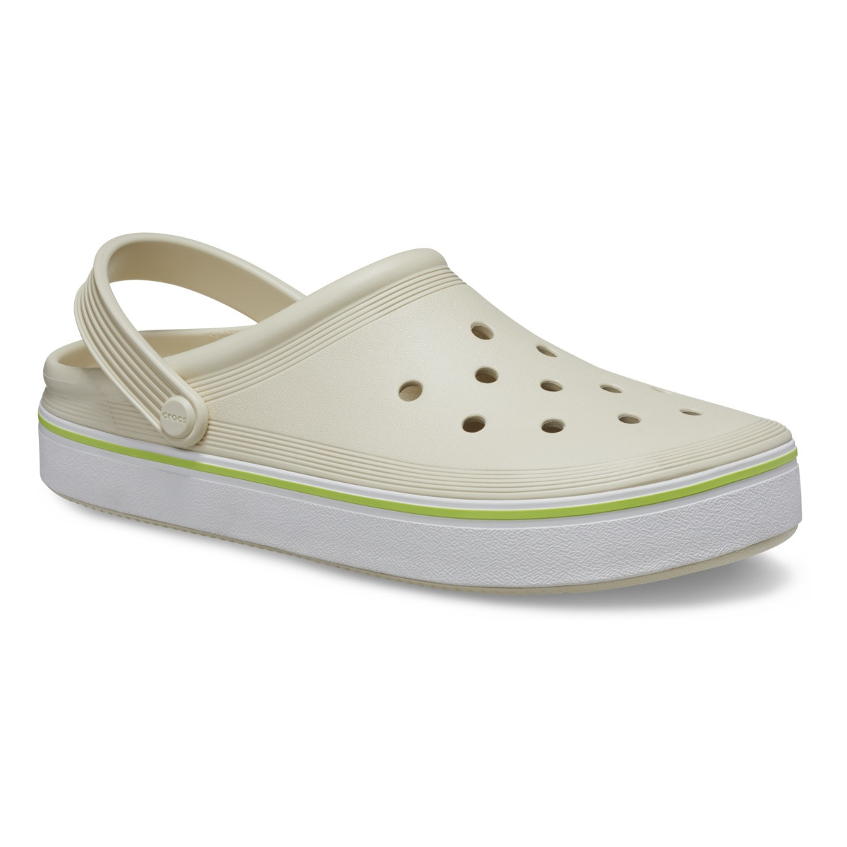 Saboți Crocs Crocband Off Court Clog Bej - Bone - poza 2