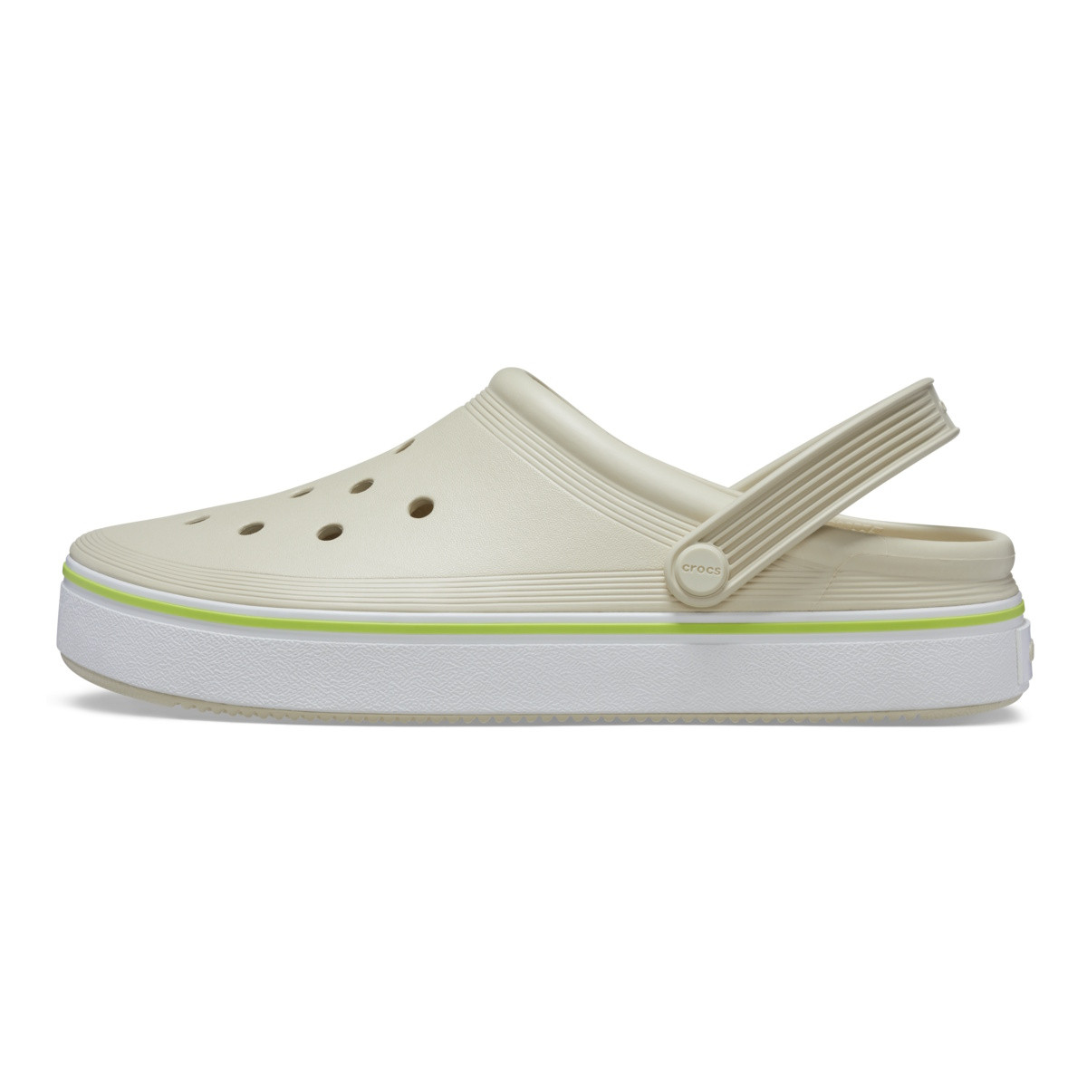 Saboți Crocs Crocband Off Court Clog Bej - Bone - poza 3
