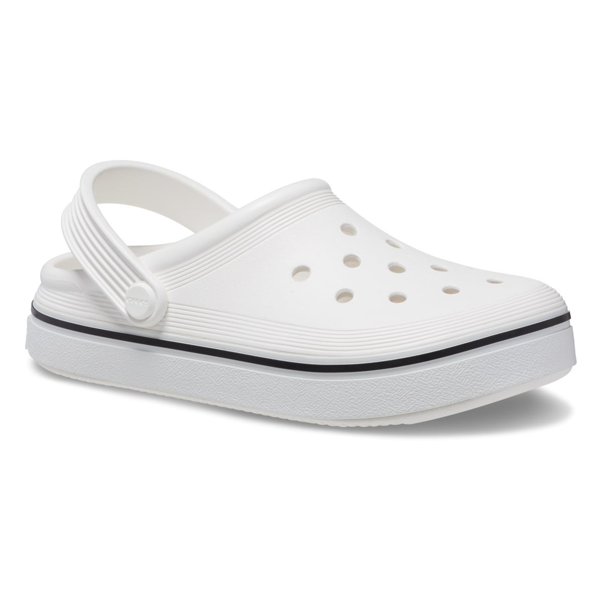 Saboți Crocs Crocband Off Court Clog Kids Alb - White - poza 3