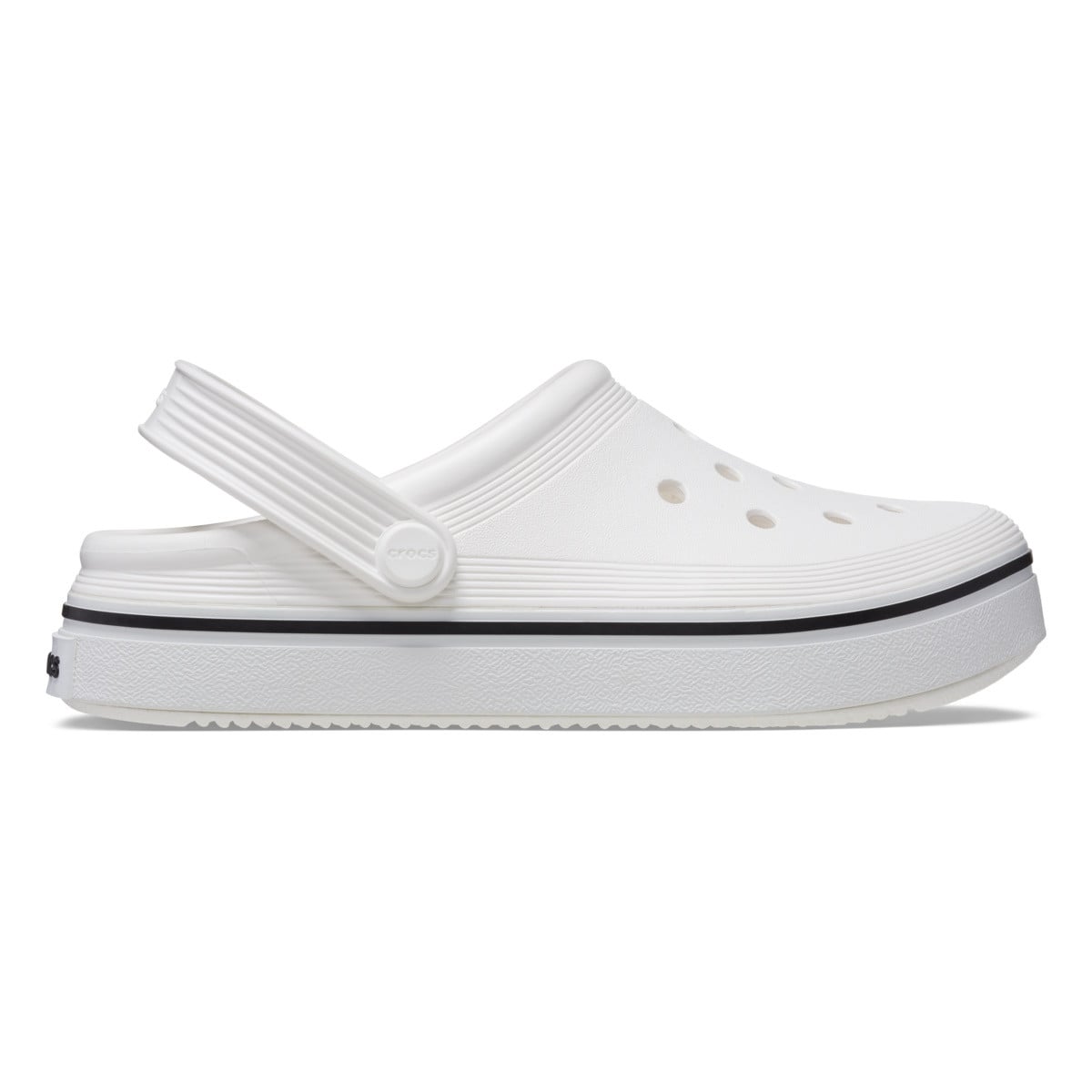 Saboți Crocs Crocband Off Court Clog Kids Alb - White - poza 1