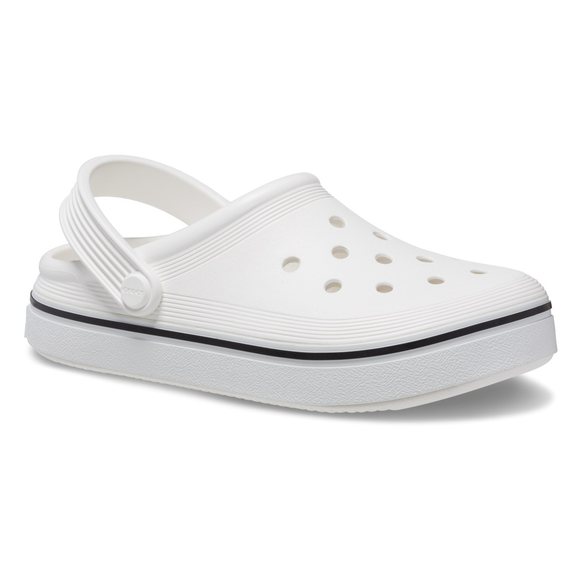 Saboți Crocs Crocband Off Court Clog Kids Alb - White - poza 3