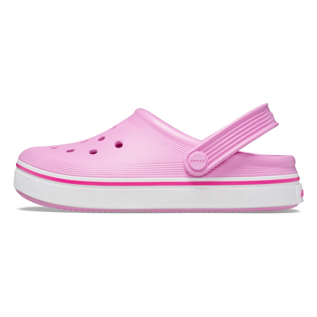 Saboți Crocs Crocband Off Court Clog Kids Roz - Taffy Pink - poza 3