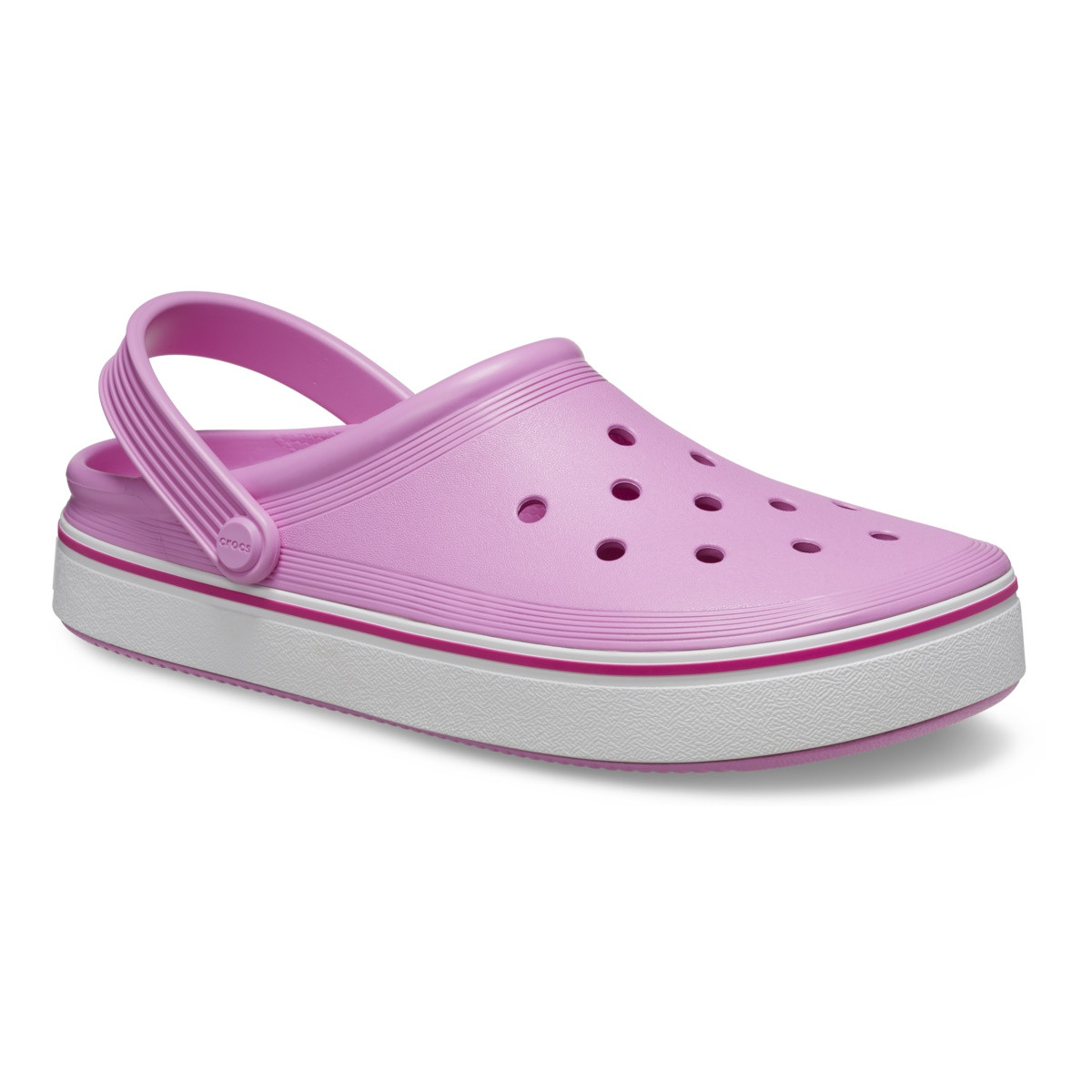 Saboți Crocs Crocband Off Court Clog Roz - Taffy Pink - poza 2