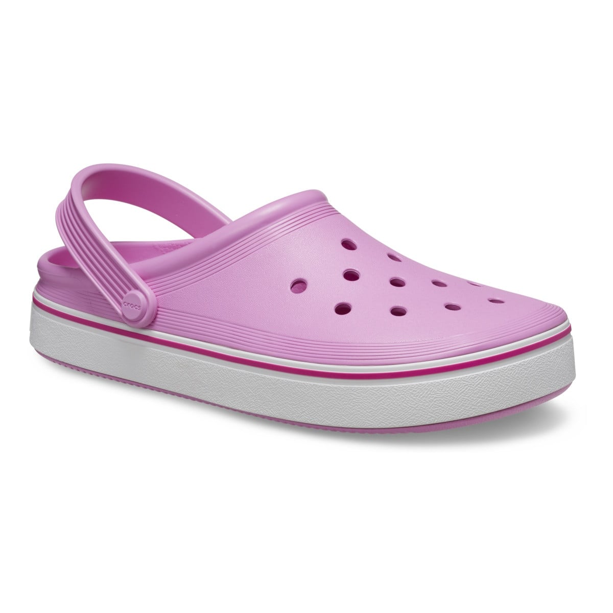 Saboți Crocs Crocband Off Court Clog Roz - Taffy Pink - poza 2