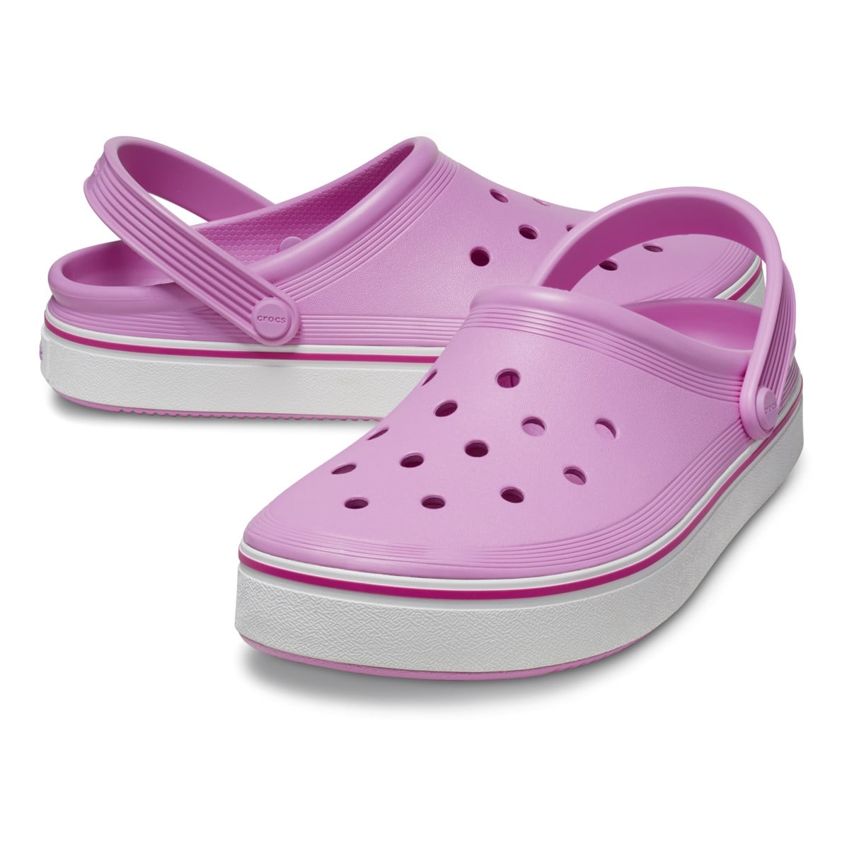 Saboți Crocs Crocband Off Court Clog Roz - Taffy Pink - poza 4