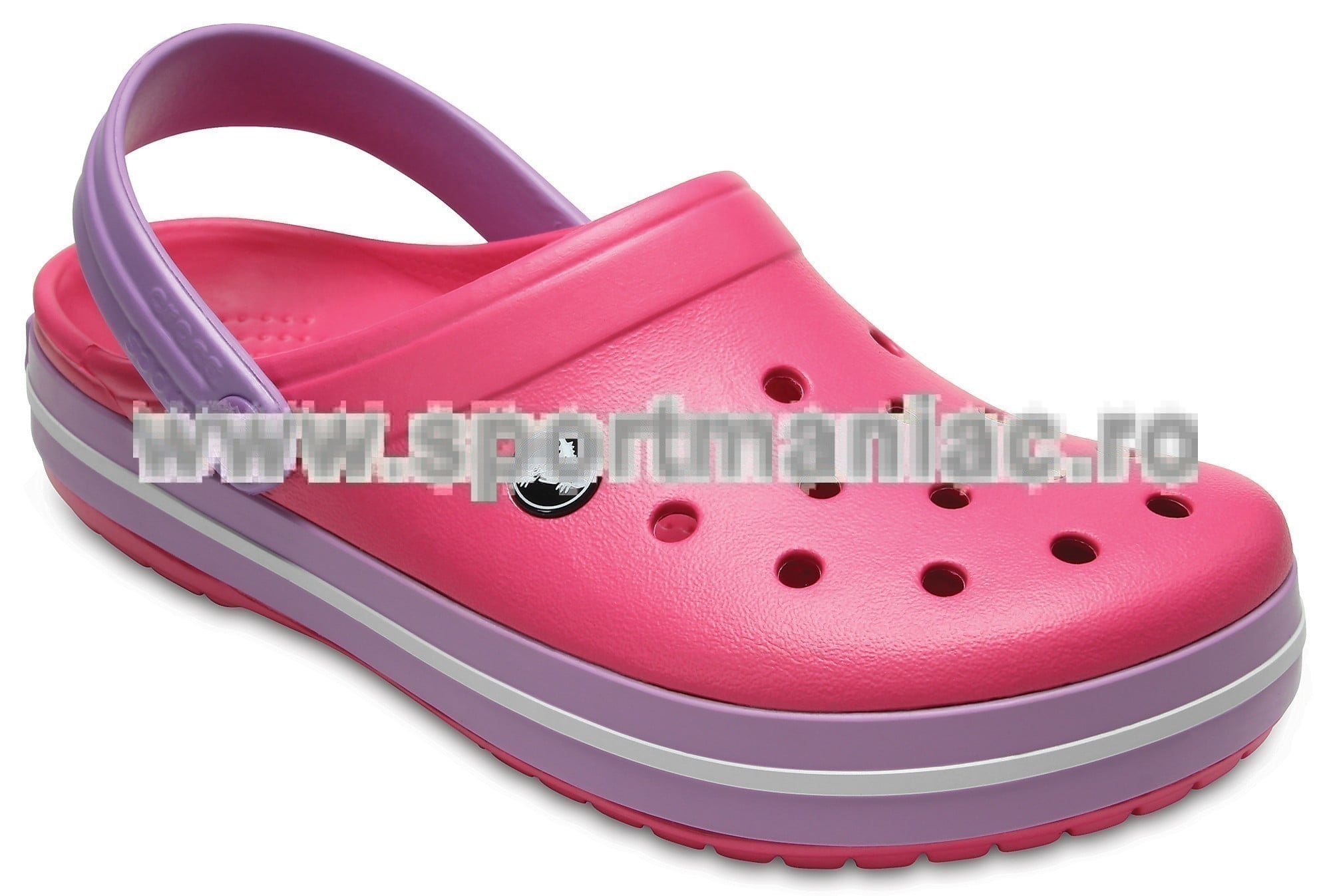 Saboti Crocs Crocband Roz - Paradise Pink/Iris - poza 2