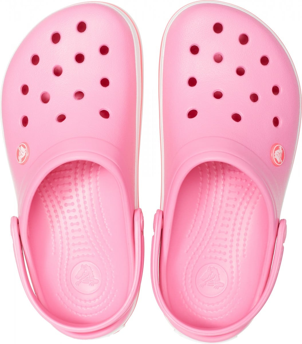 Saboti Crocs Crocband Roz - Pink Lemonade/White - poza 3