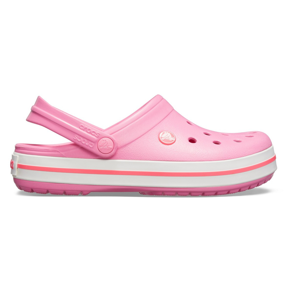 Saboti Crocs Crocband Roz - Pink Lemonade/White - poza 1
