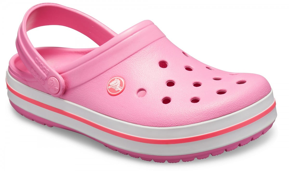 Saboti Crocs Crocband Roz - Pink Lemonade/White - poza 2