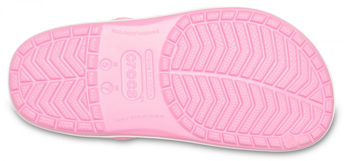 Saboti Crocs Crocband Roz - Pink Lemonade/White - poza 4