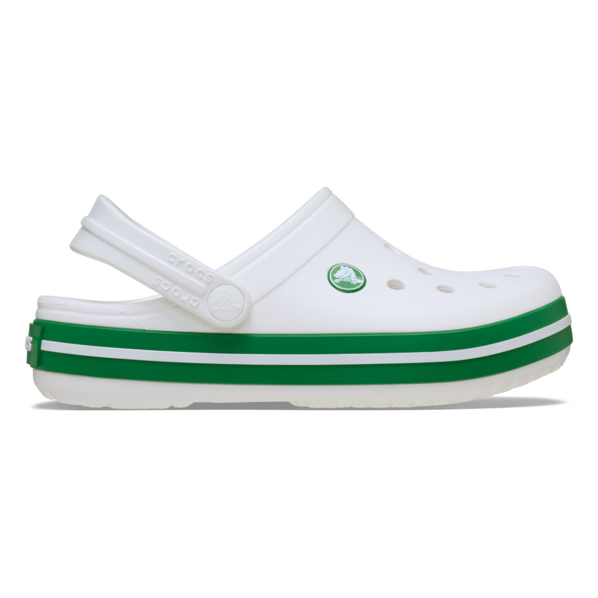 Saboți Crocs Crocband Toddlers New Clog Alb - White/Green Ivy - poza 1