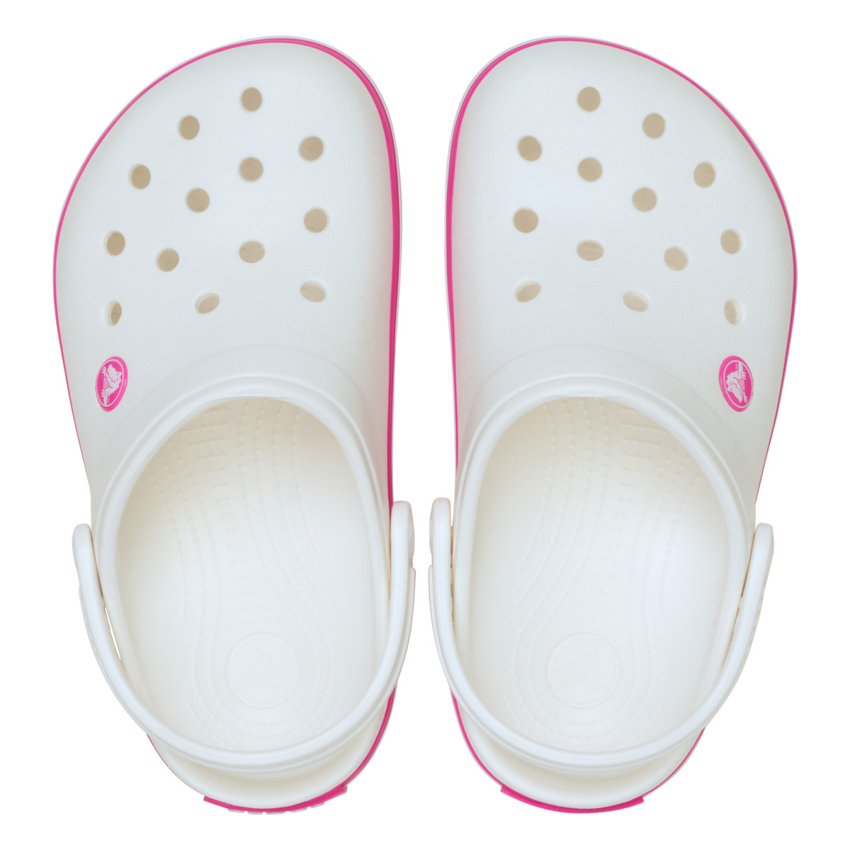 Saboți Crocs Crocband Toddlers New Clog Alb - White/Pink Crush - poza 5
