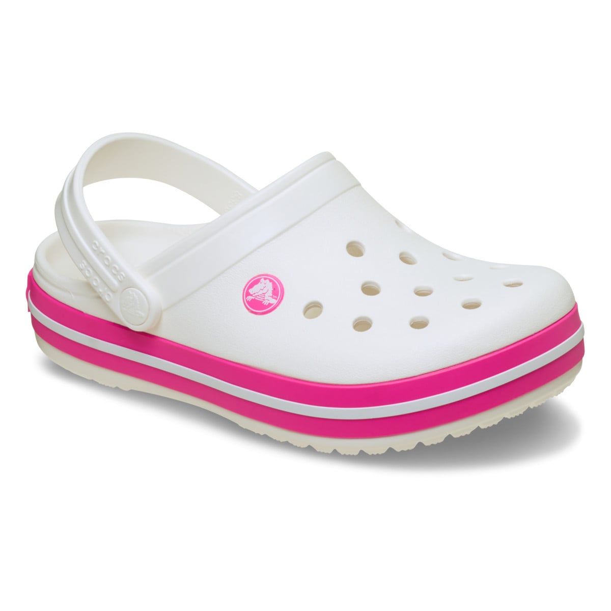 Saboți Crocs Crocband Toddlers New Clog Alb - White/Pink Crush - poza 2