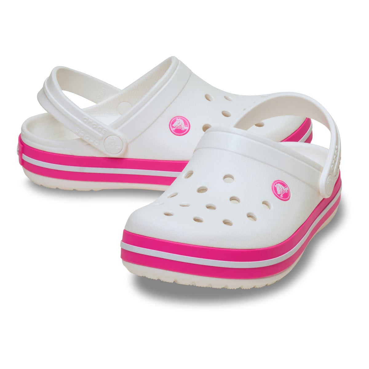 Saboți Crocs Crocband Toddlers New Clog Alb - White/Pink Crush - poza 4