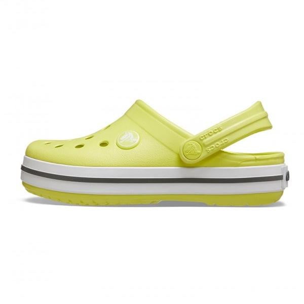 Saboți Crocs Crocband Toddlers New Clog Galben - Citrus/Grey - poza 3