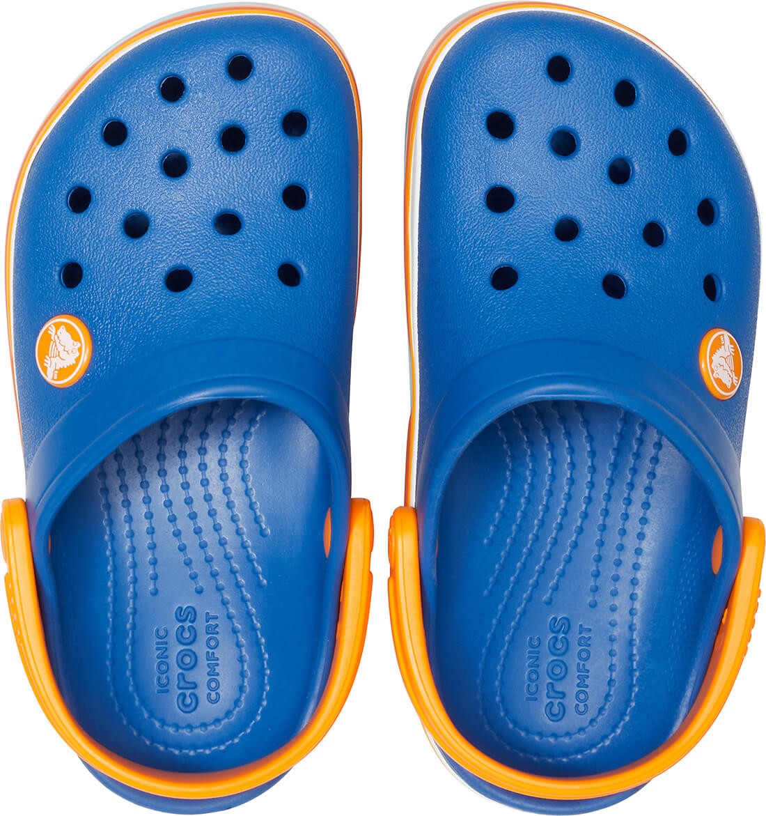 Saboti Crocs Crocband Wavy Band Kids Clog Albastru - Blue Jean - poza 3