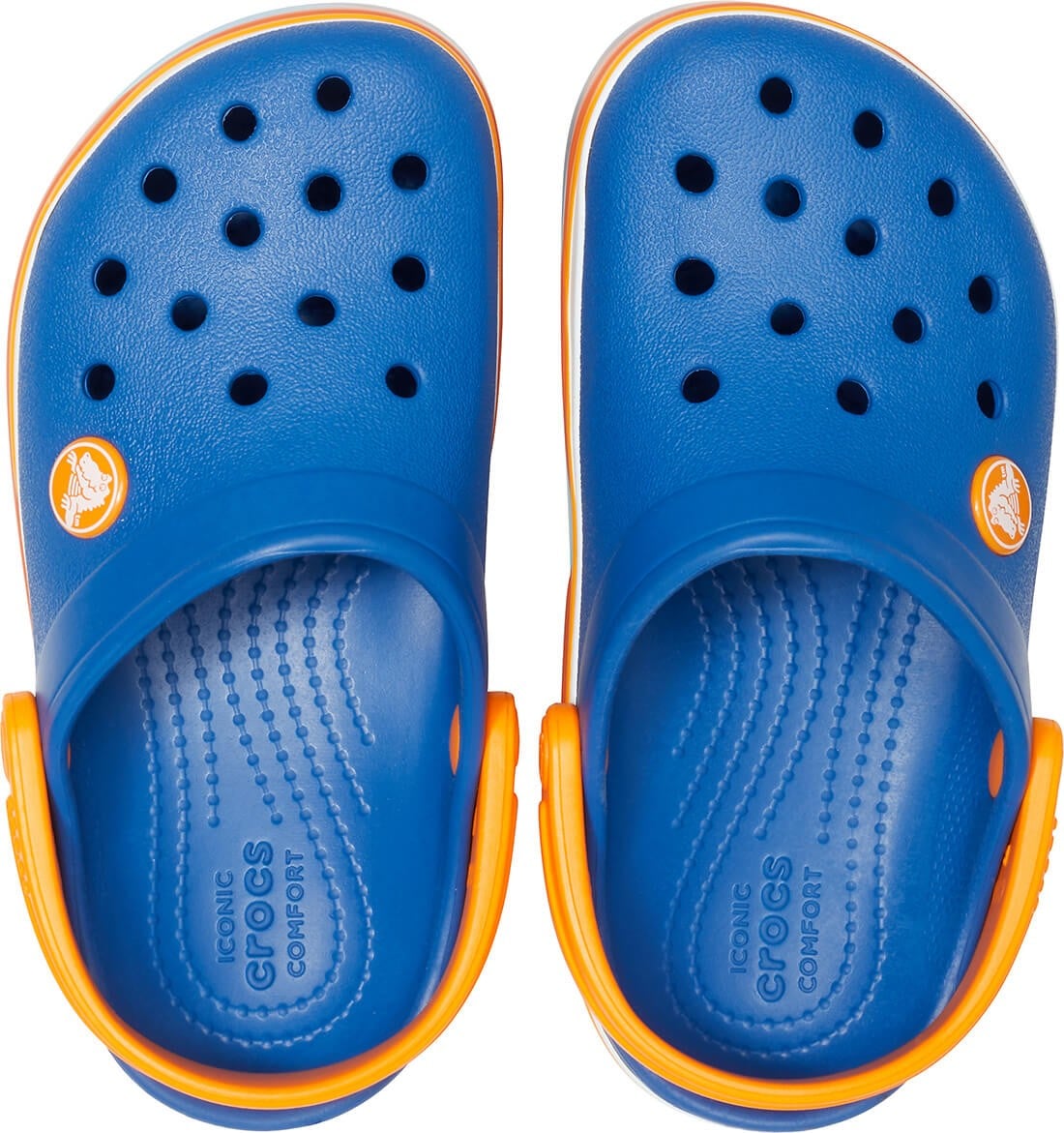 Saboti Crocs Crocband Wavy Band Kids Clog Albastru - Blue Jean - poza 3