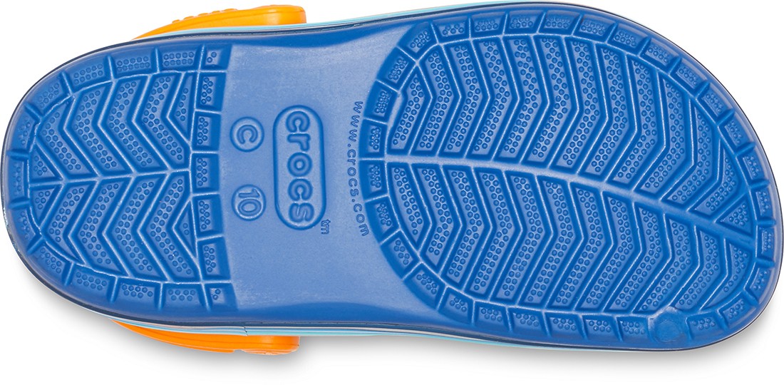 Saboti Crocs Crocband Wavy Band Kids Clog Albastru - Blue Jean - poza 4