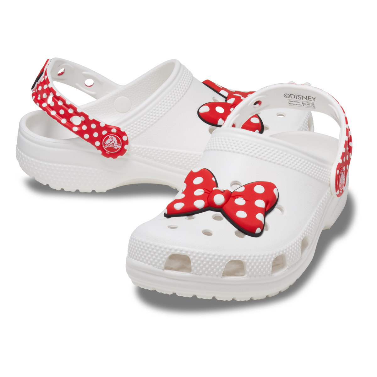 Saboti Crocs Disney Minnie Mouse Classic Clog Kids Alb - White/Red - poza 4