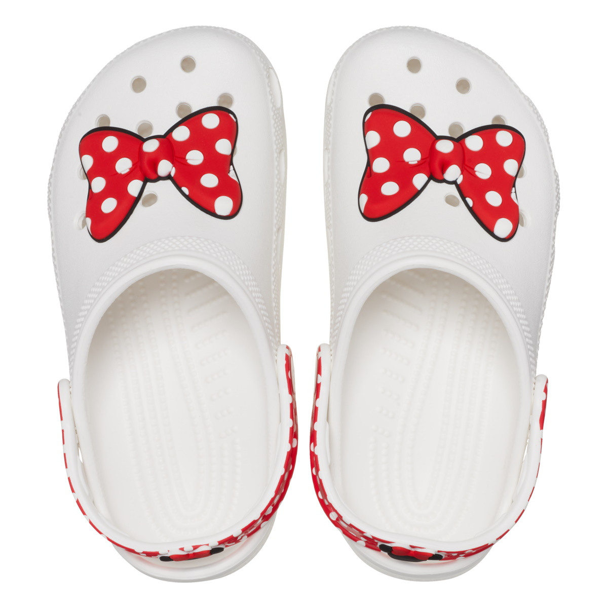Saboti Crocs Disney Minnie Mouse Classic Clog Kids Alb - White/Red - poza 5