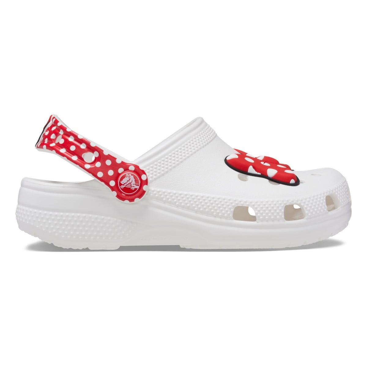 Saboti Crocs Disney Minnie Mouse Classic Clog Kids Alb - White/Red - poza 1